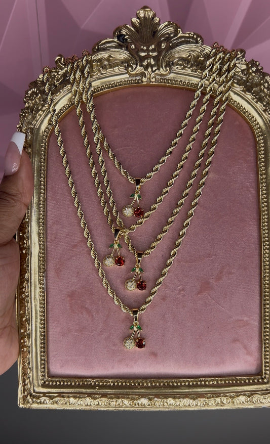 Bling cherry Necklace
